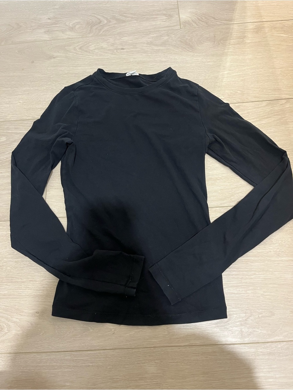 Garage Black Long Sleeve Crewneck Tee